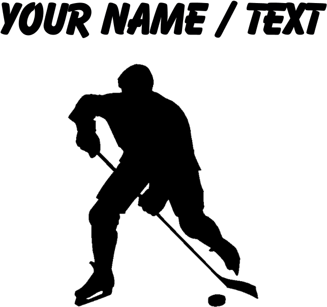 Hockey Player Silhouette - Dinosaur Silhouette Head Clipart (700x700), Png Download