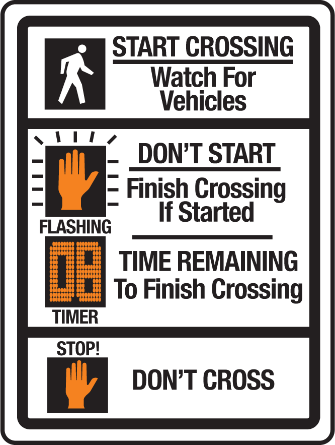 Pedestrian Countdown Signal - Crosswalk Countdown Signals Clipart (666x883), Png Download