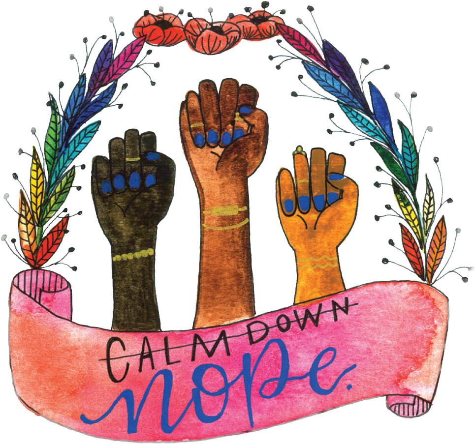 Image Of 3 Raised Closed Fists Of Diverse Shades With Clipart (1314x1410), Png Download