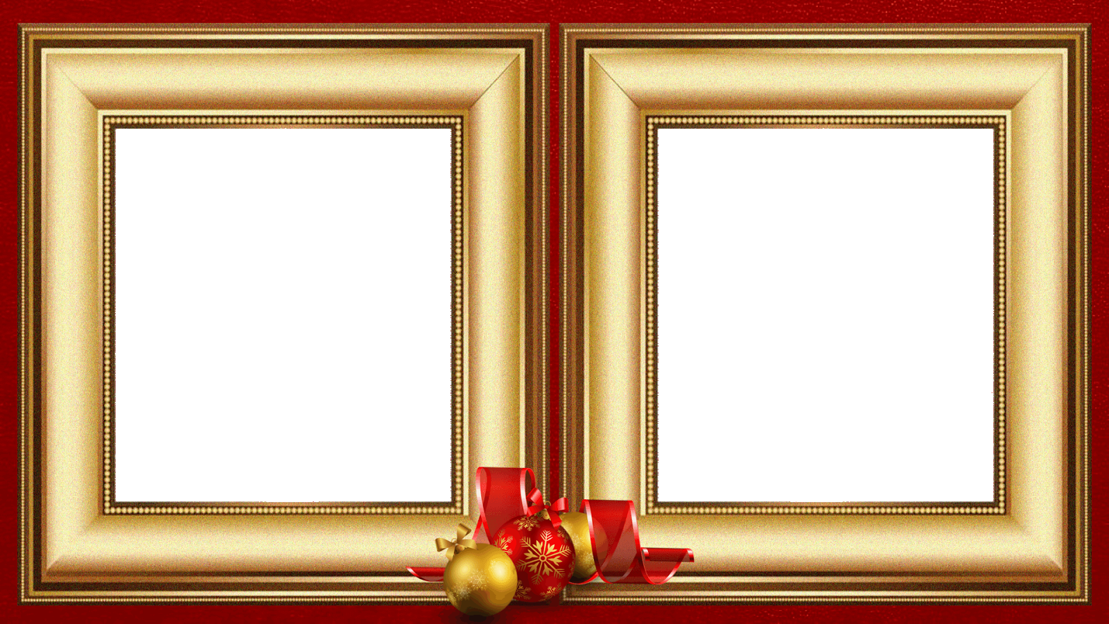 Moldura Douradas Sob Red Clipart (1600x900), Png Download