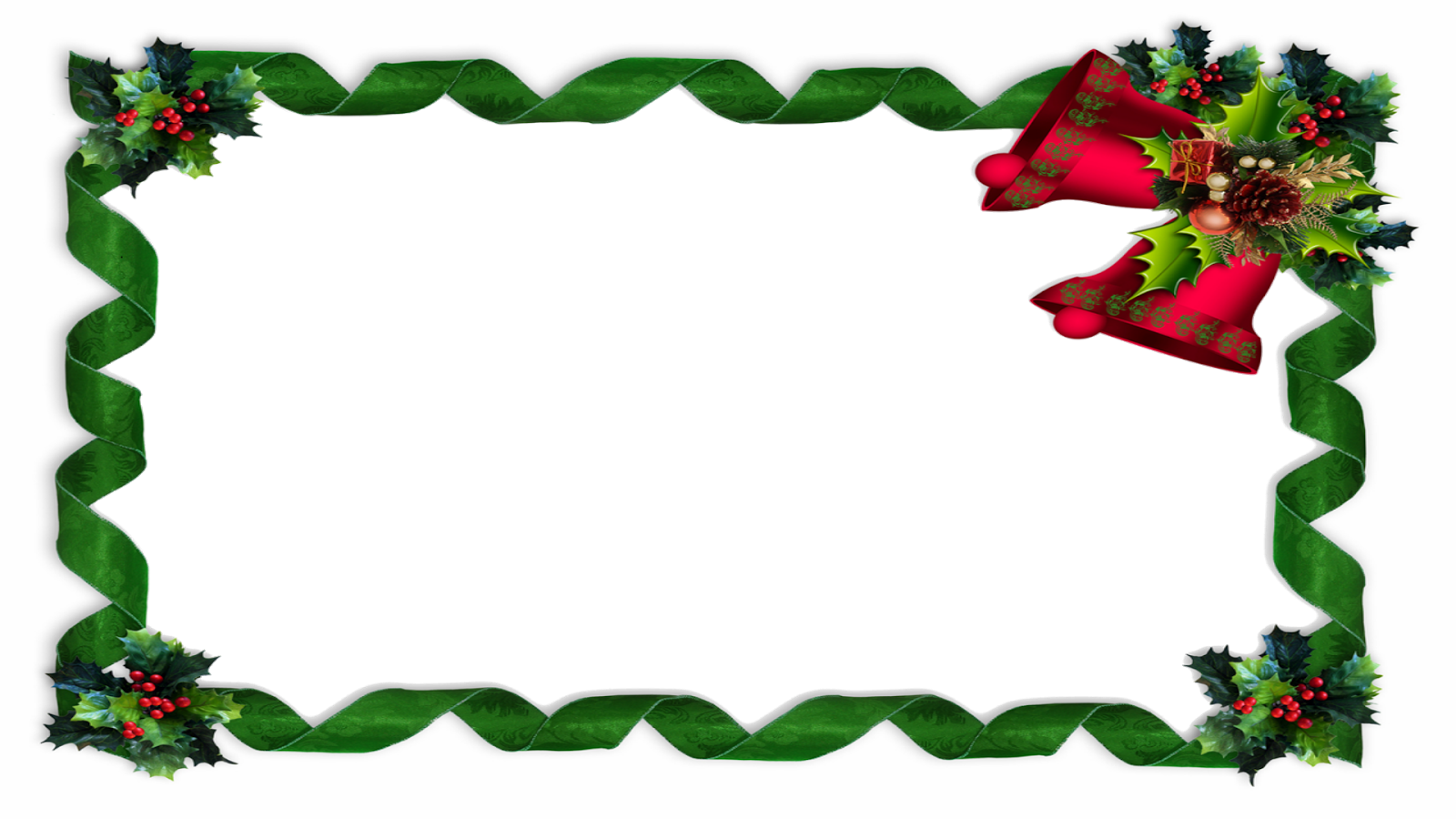 Moldura Natal Fita Sino D Png - Picture Frame Clipart (1600x900), Png Download