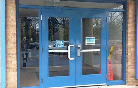 Commercial Door Hardware Sales - Sliding Door Clipart (960x350), Png Download