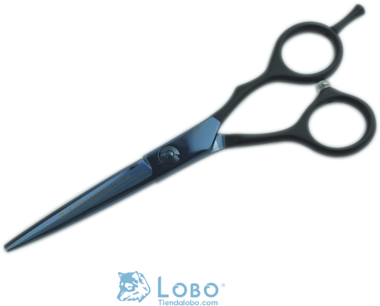 Tijera Estilista Blue Confort Filo Navaja Ajustable - Scissors Clipart (1000x666), Png Download