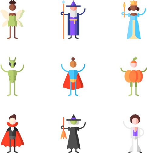 Halloween Costume Party - Football Team Flat Icon Clipart (600x564), Png Download