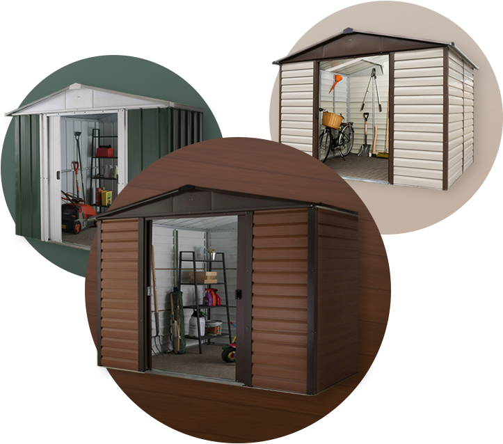 Yardmaster Woodgrain Effect Metal Shiplap Shed , Png Clipart (723x638), Png Download