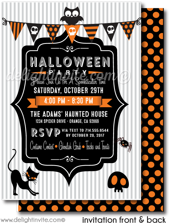 Child Friendly Halloween Party Invitations [di-10436fc] Clipart (600x815), Png Download