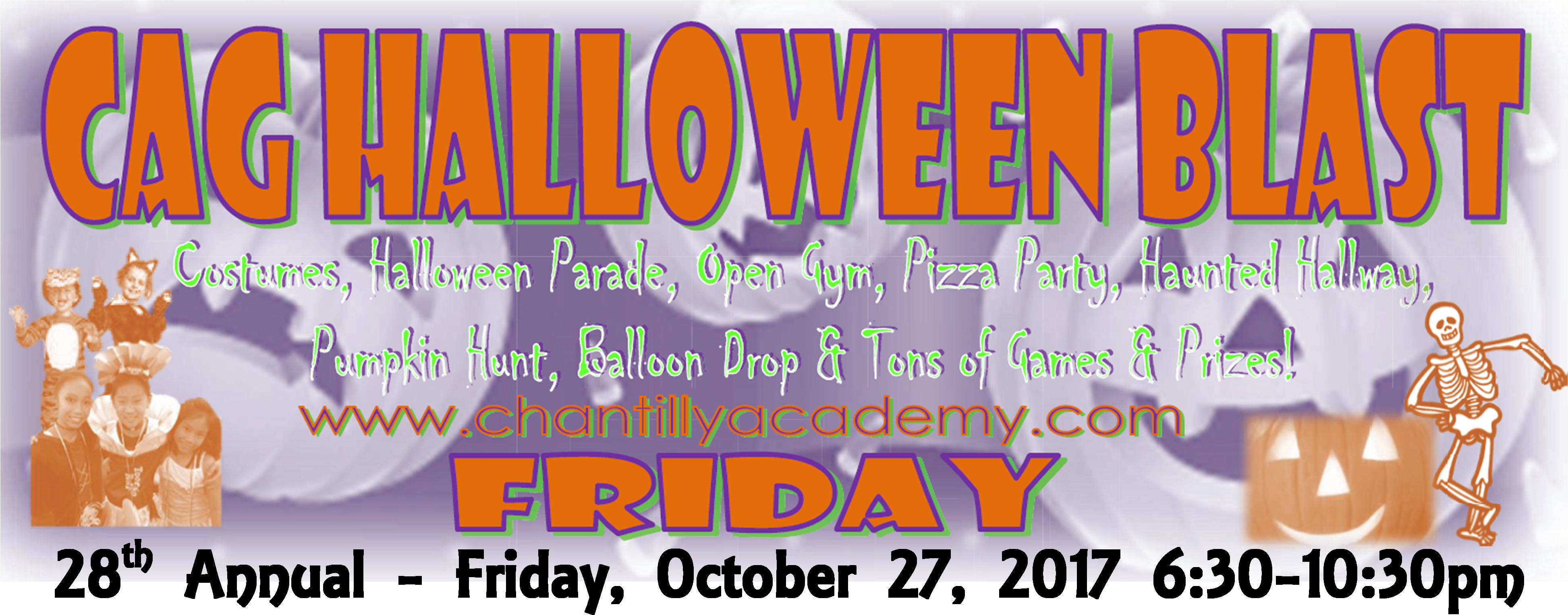 Halloween Blast Party - Calligraphy Clipart (4160x1778), Png Download