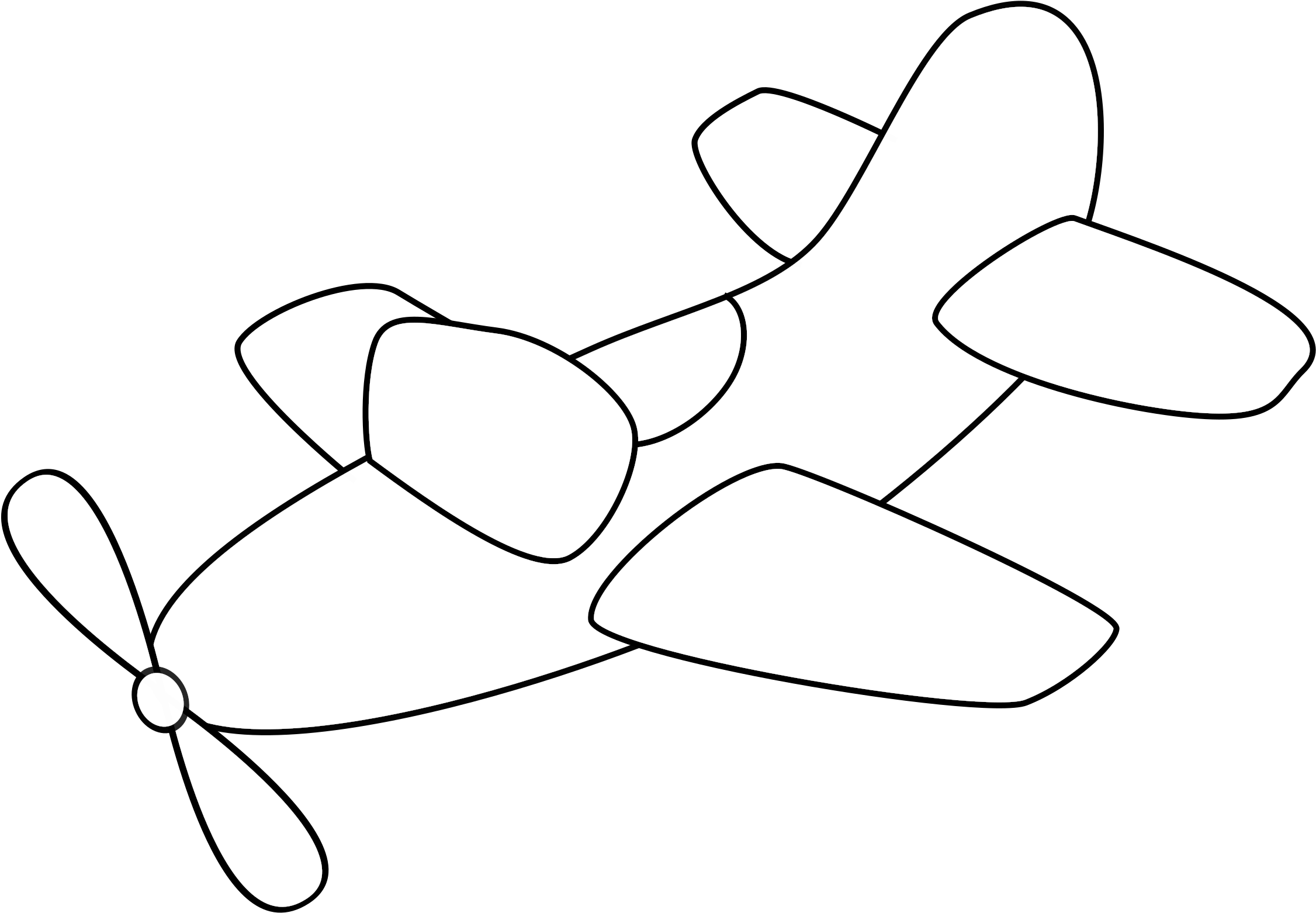 This Free Icons Png Design Of Airplane With Propeller - Airplane Clipart (2400x1711), Png Download