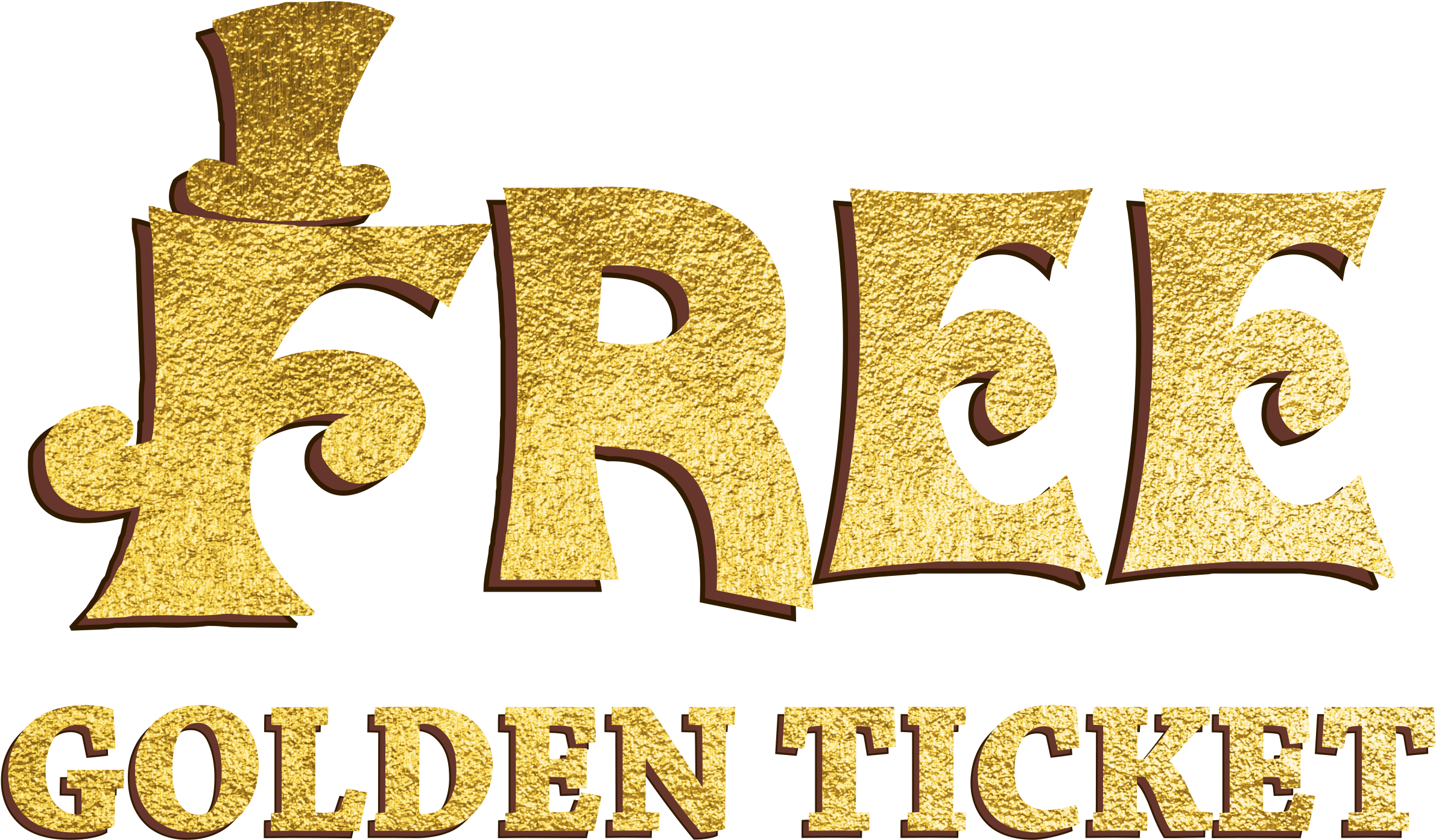 Free Golden Ticket Clipart (2465x1474), Png Download