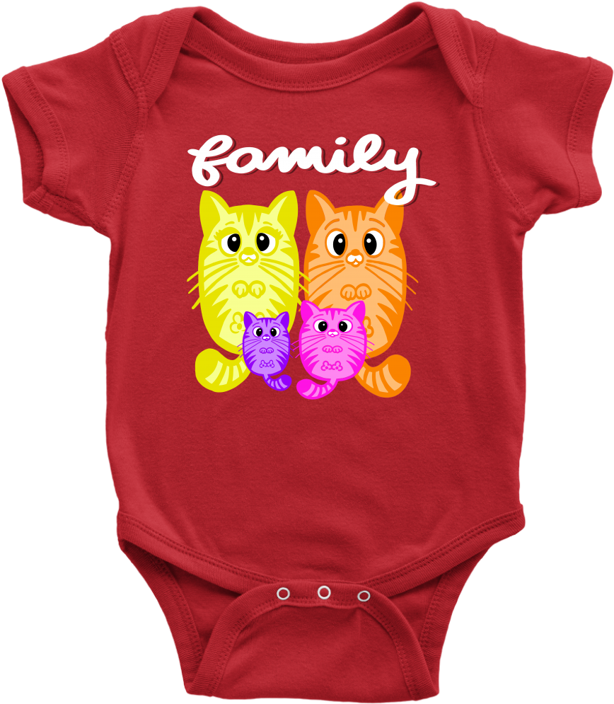 Fluffy Cat Family Clipart (1024x1024), Png Download