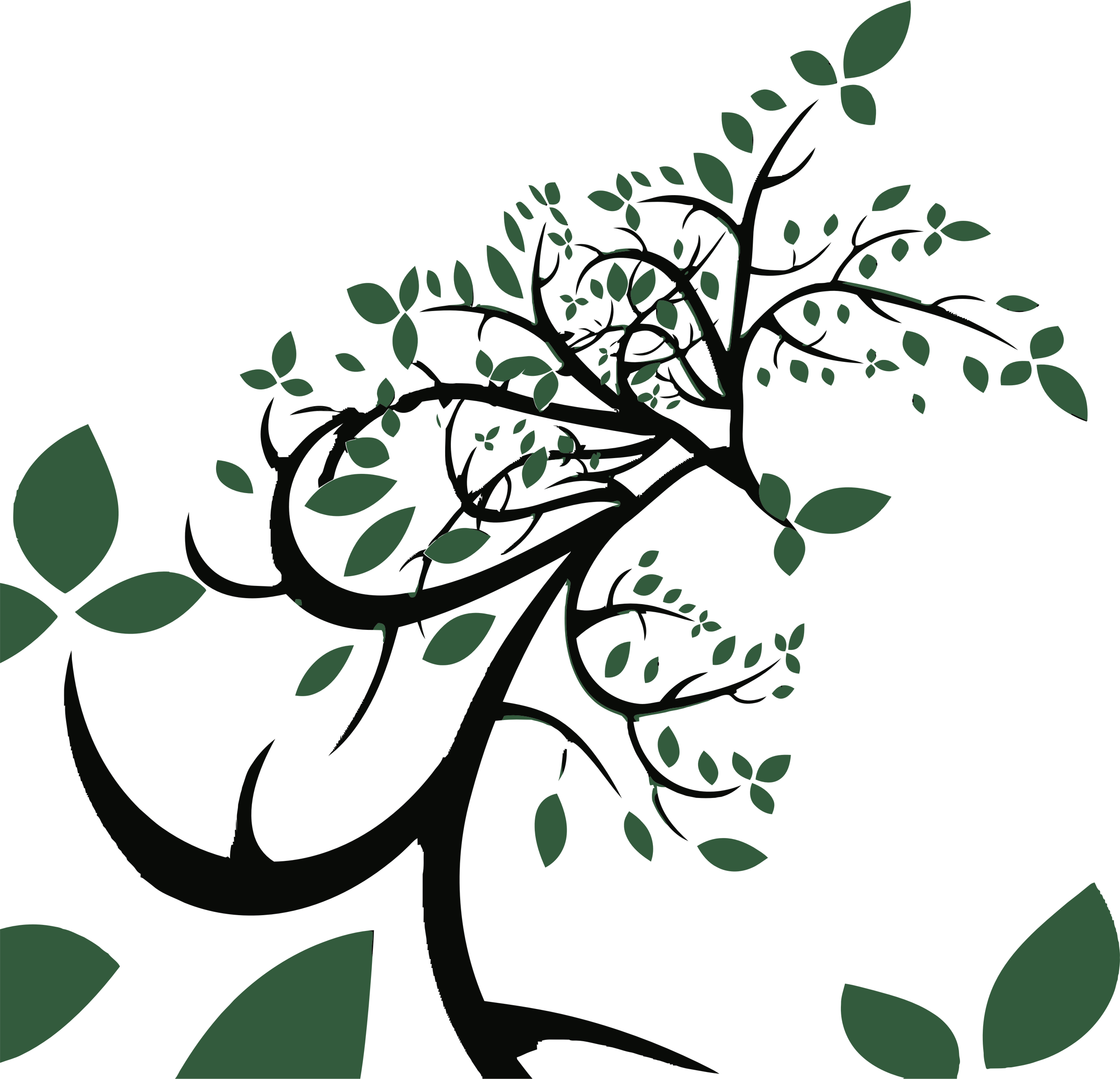 This Free Icons Png Design Of Stylized Tree With Leaves Clipart (2400x2311), Png Download