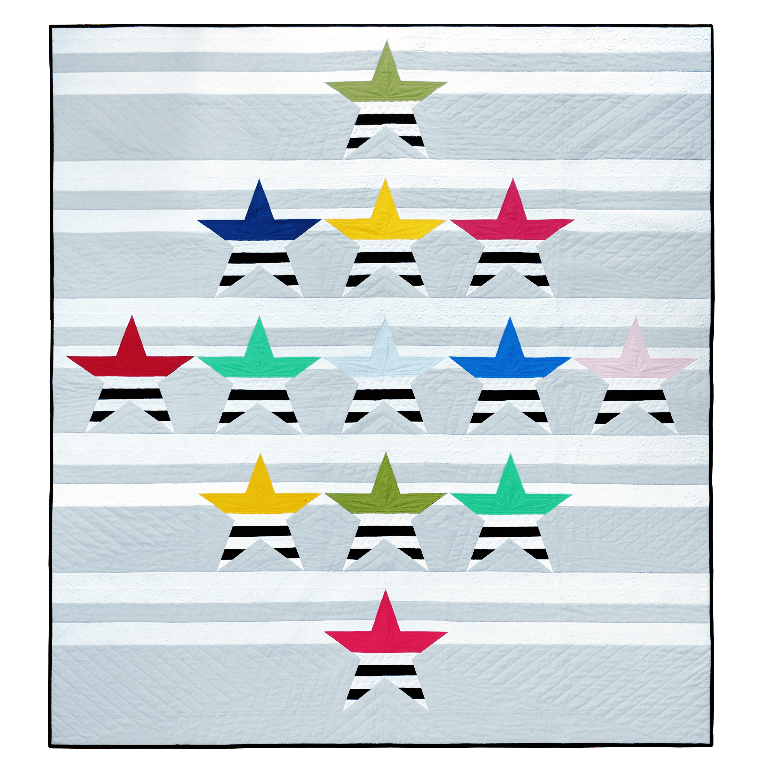 Star Line Pdf Quilt Pattern Clipart (3258x3258), Png Download
