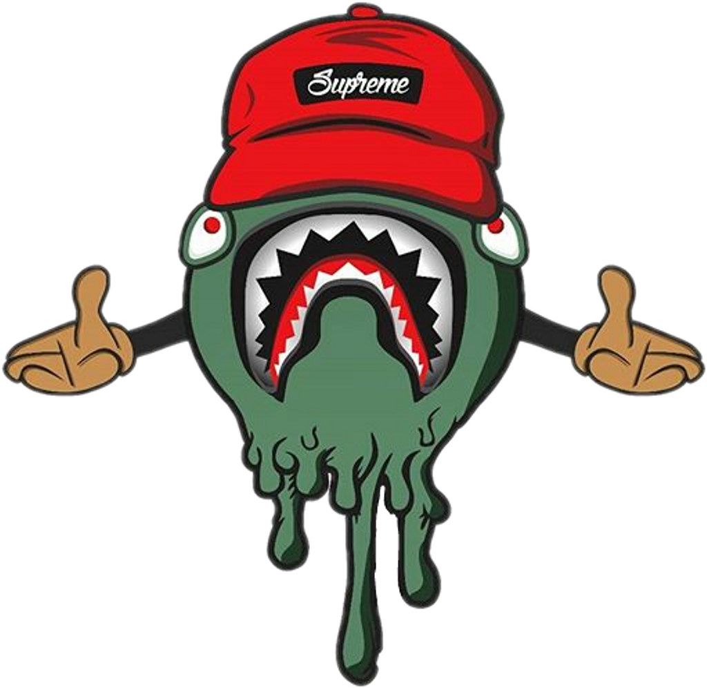 #supremestickerremix #bapeshark #bape #supreme - Supreme Bape Shark Logo Clipart (1024x996), Png Download