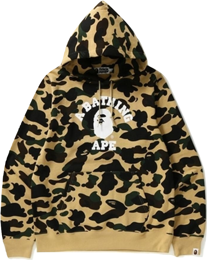 Bape 1st Camo College Ats Pullover Hoodie Clipart (922x922), Png Download