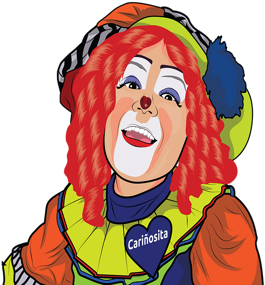 Clown, Kids, Circus, Costume, Fun, Smile, Makeup, Happy Clipart (545x720), Png Download