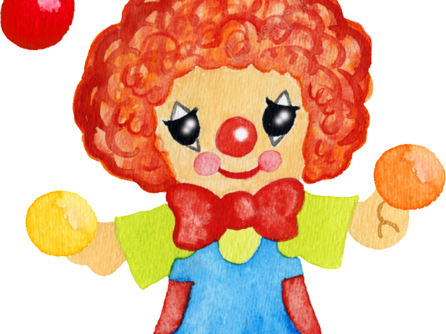 Clown Clipart Clown Hair - Cartoon - Png Download (640x480), Png Download