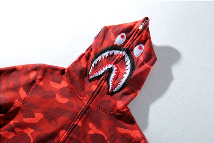 Bape 12201526 Men's Jacket Printing Hoodie Coat Shark - Casual Dress Clipart (750x750), Png Download