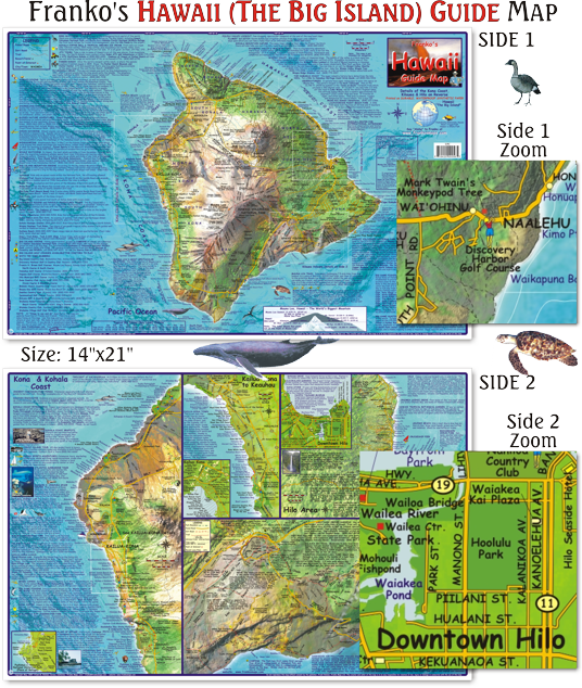 Click Images Below For More Views - Hawaii Big Island Map With Mile Markers Clipart (536x634), Png Download