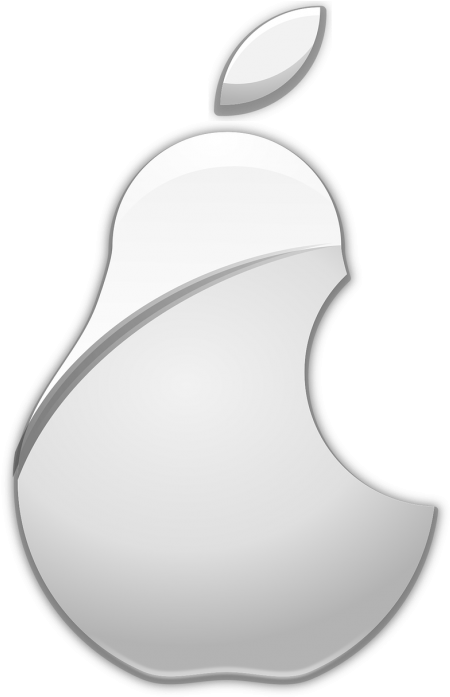 Apple,inspired By Apple,looks Like Apple Logo,pear,pear - Pear Logo Apple Clipart (500x734), Png Download