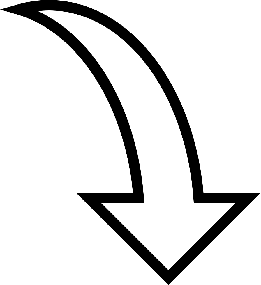 Curve Arrow Clipart Png - Strzałka Png Transparent Png (896x980), Png Download