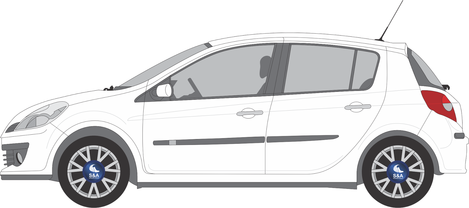 Free Vector About Car & Truck Vector Graphics - Ford Fiesta Wrc Side Clipart (1600x709), Png Download