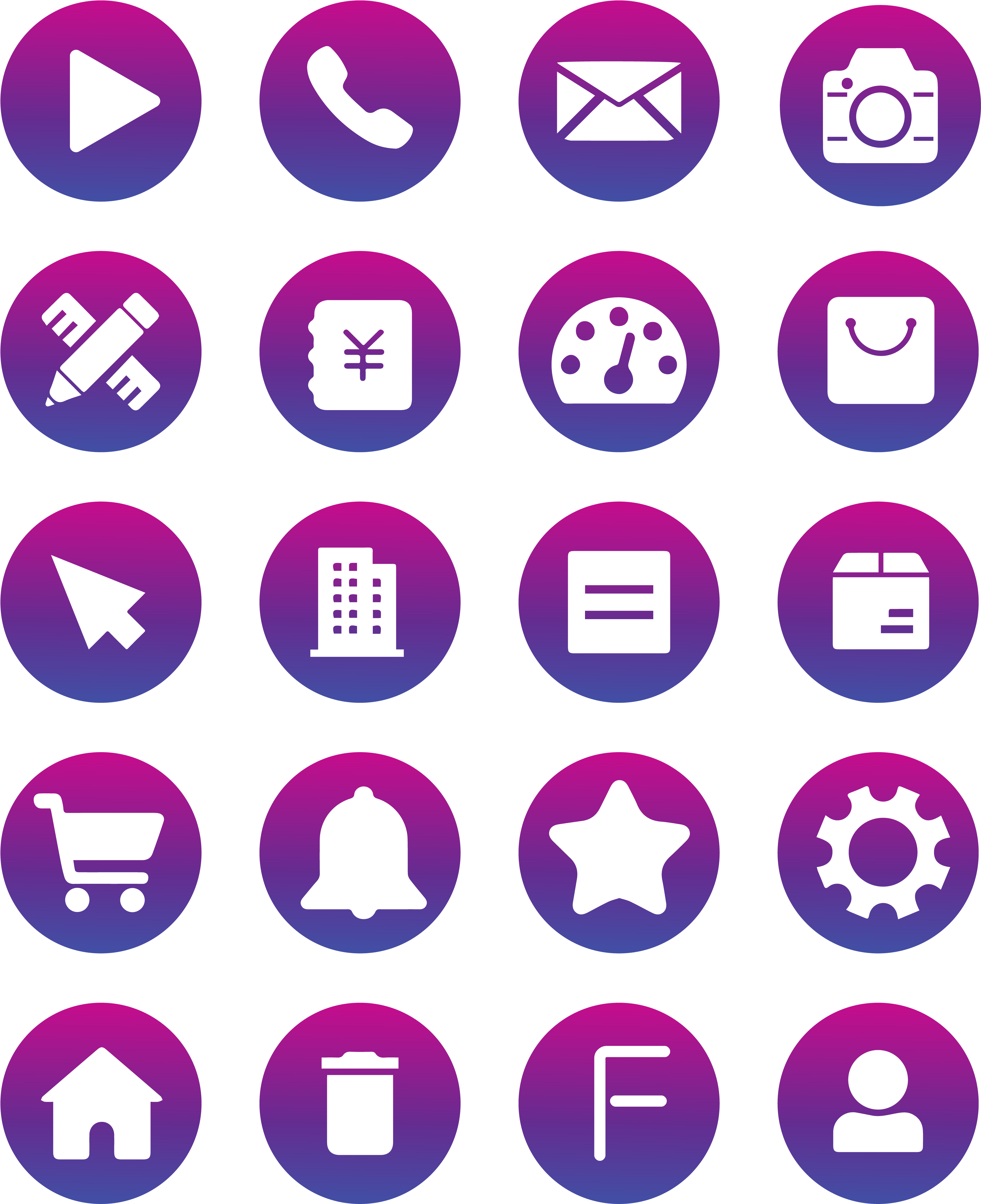 Aesthetic Icon Mobile Phone Gradient Png And Vector Clipart (4267x5705), Png Download