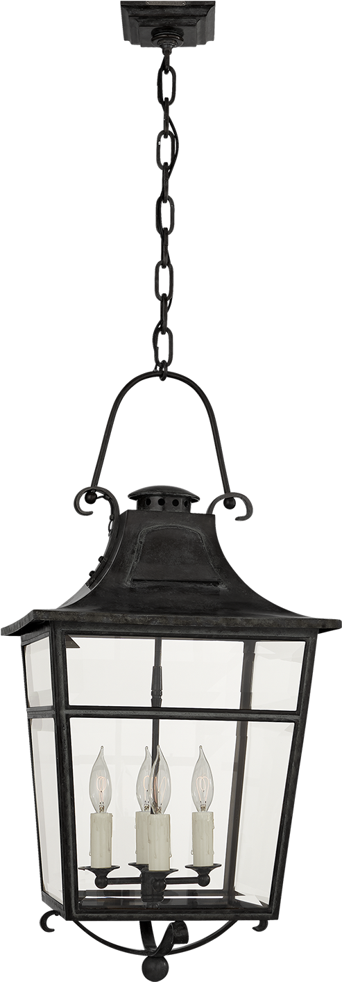 Carrington Small Lantern In French Rust With Clear - Ceiling Fixture Clipart (1440x1440), Png Download