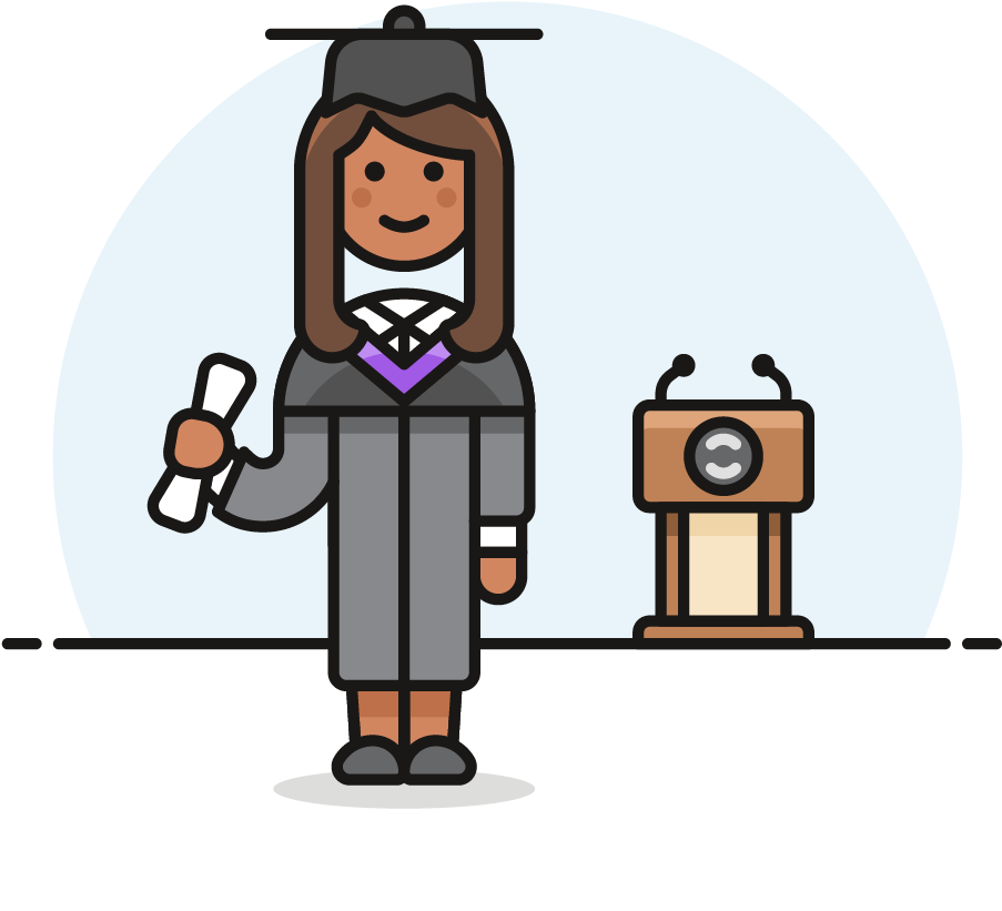 30 Graduate Female African American - Work Illustration Svg Clipart (1025x1148), Png Download