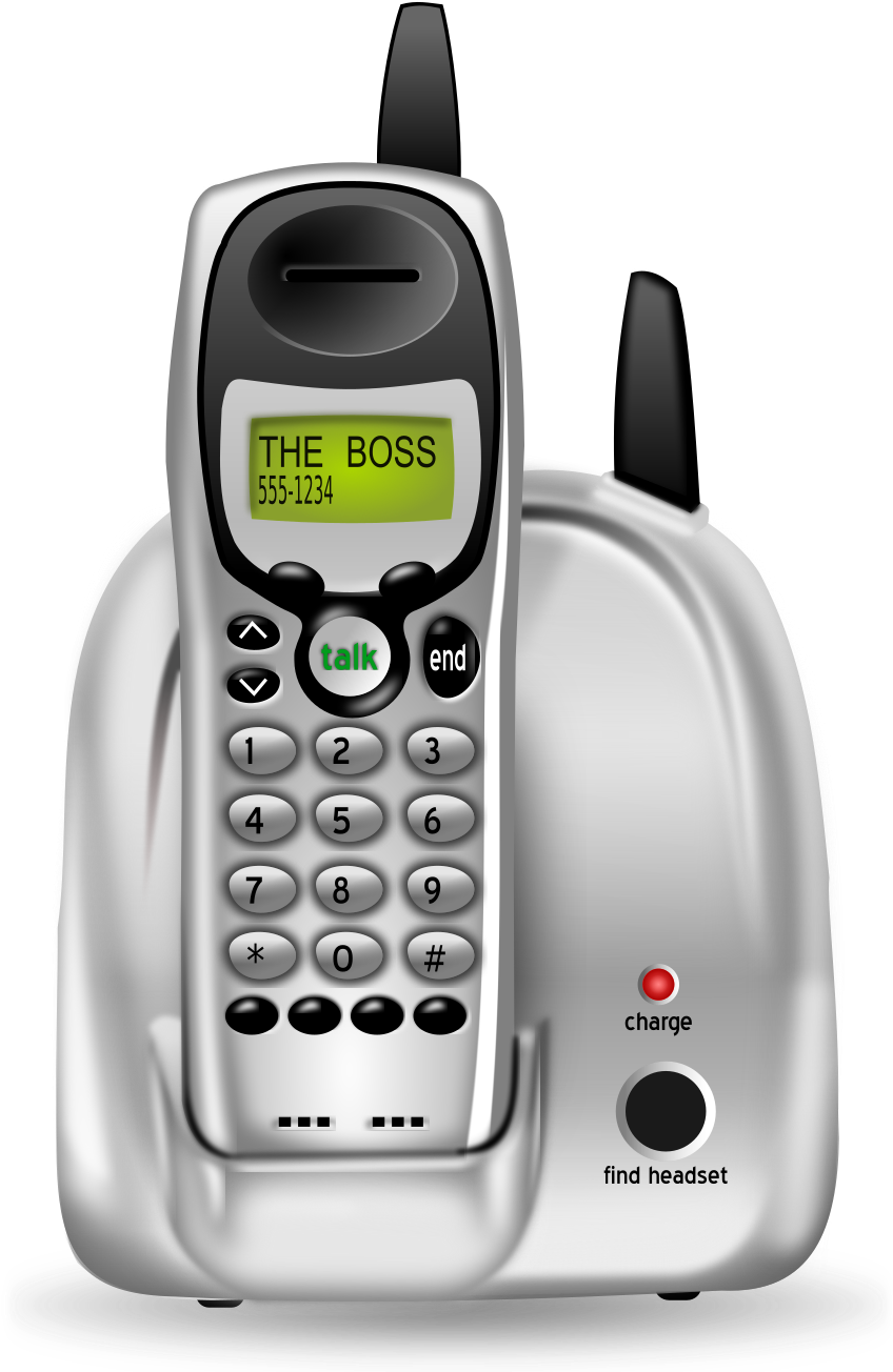 Phone Handset Cordless - Cordless Phone Png Clipart (827x1280), Png Download