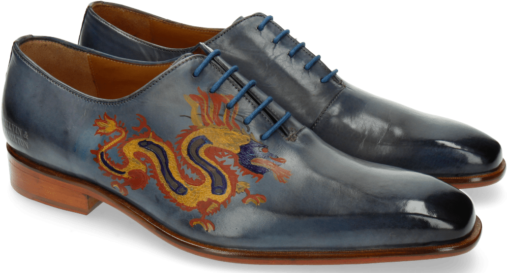 Oxford Shoes Clark 6 Moroccan Blue Dragon - Melvin & Hamilton Clipart (1024x1024), Png Download