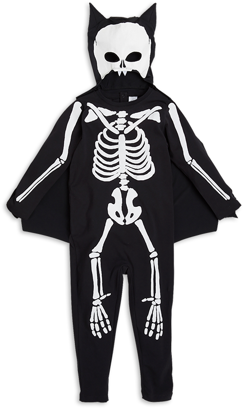 Skeleton Bat Costume Black - Halloween Costume Clipart (888x888), Png Download