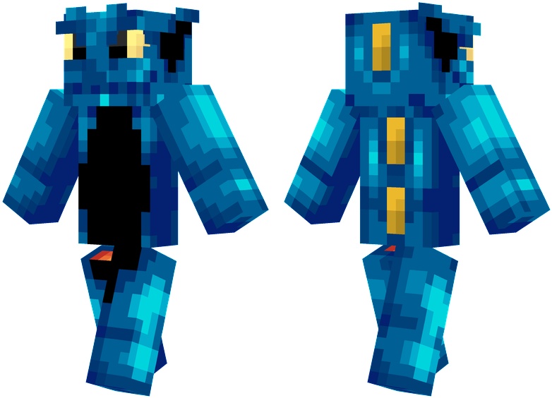 Blue Dragon - Minecraft Skins Cool Green Clipart (804x576), Png Download