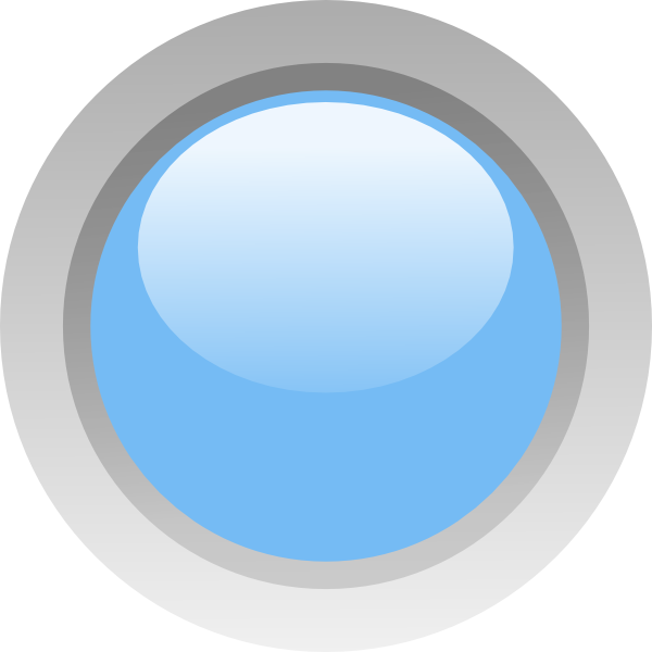 Light Blue 2 Led Circle Svg Clip Arts 600 X 600 Px - Png Icon Blue Led Transparent Png (600x600), Png Download