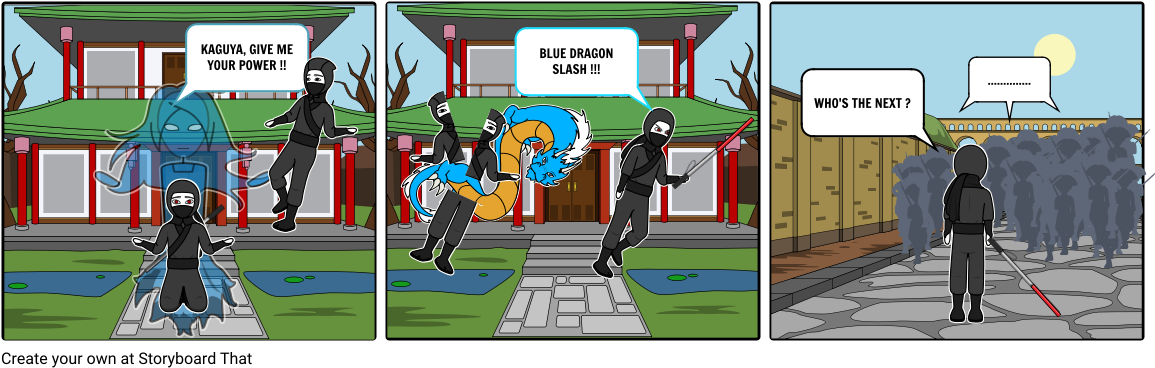 The Blue Dragon Ninja - Cartoon Clipart (1164x385), Png Download