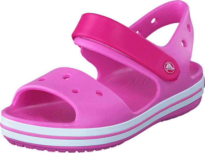 Crocs Crocband Sandal Kids Candy Pink/party Pink 50527-02 - Sandal Clipart (705x526), Png Download