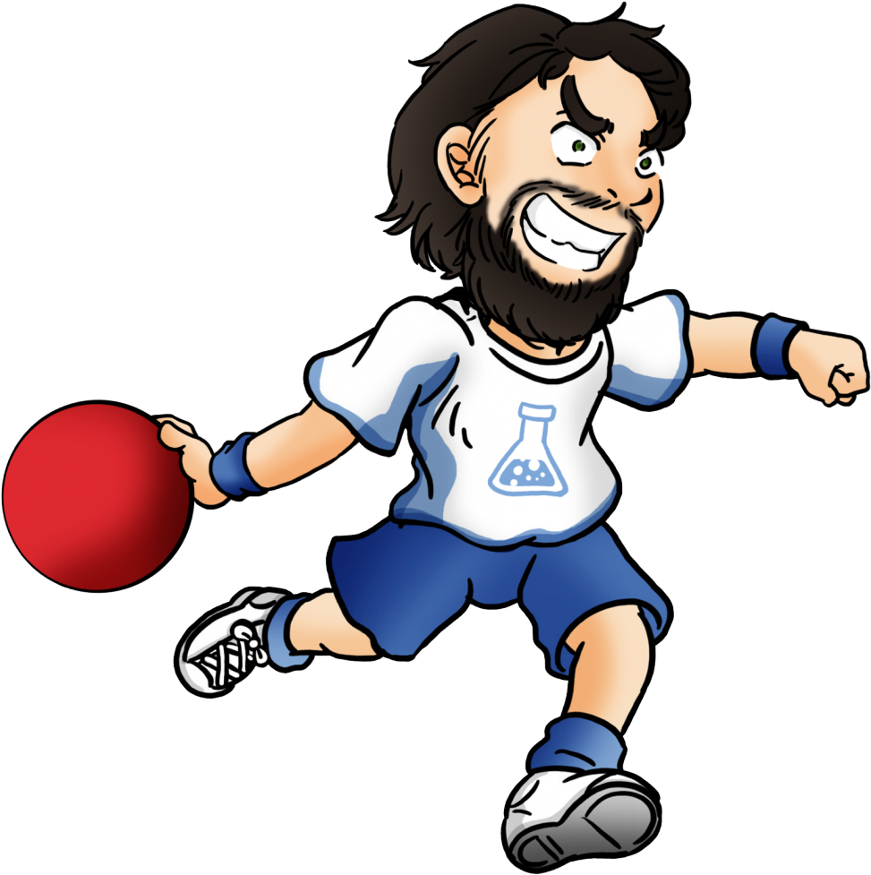 Dodgeball Clip Cartoon - Cartoon Person Throwing Dodgeball - Png Download (973x977), Png Download