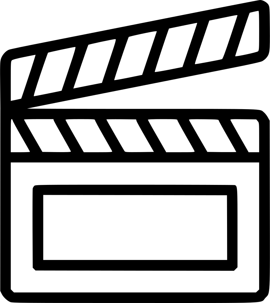 Film Clapper Media Cinema Svg Png Icon Ⓒ - Film Clipart (874x980), Png Download