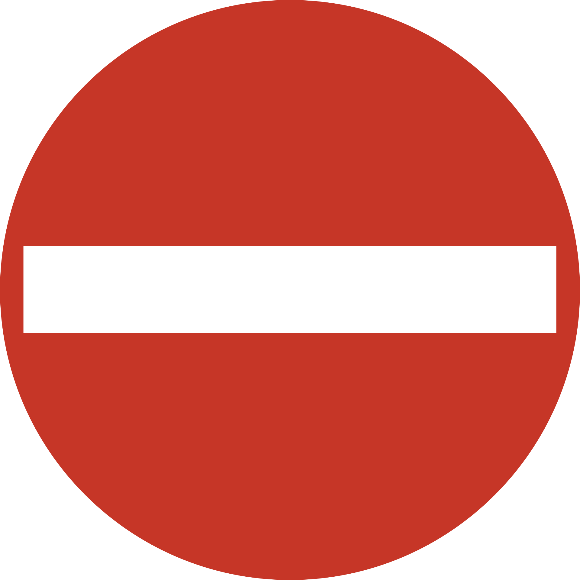 Warning Sign That Entry Is Prohibited - No Entry Sign Png Clipart (1920x1920), Png Download