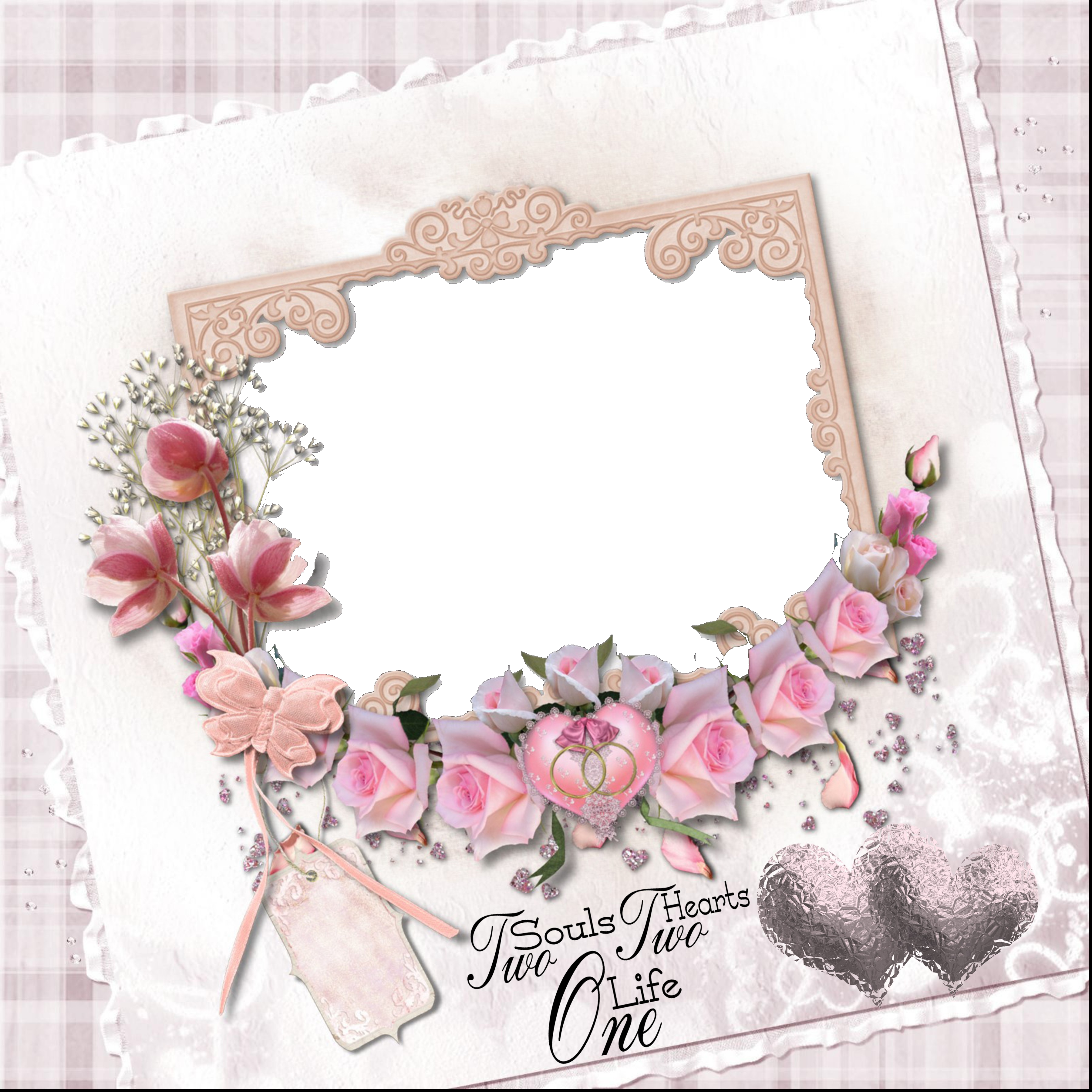 Pink And White Wedding Quickpage Clipart (3600x3600), Png Download