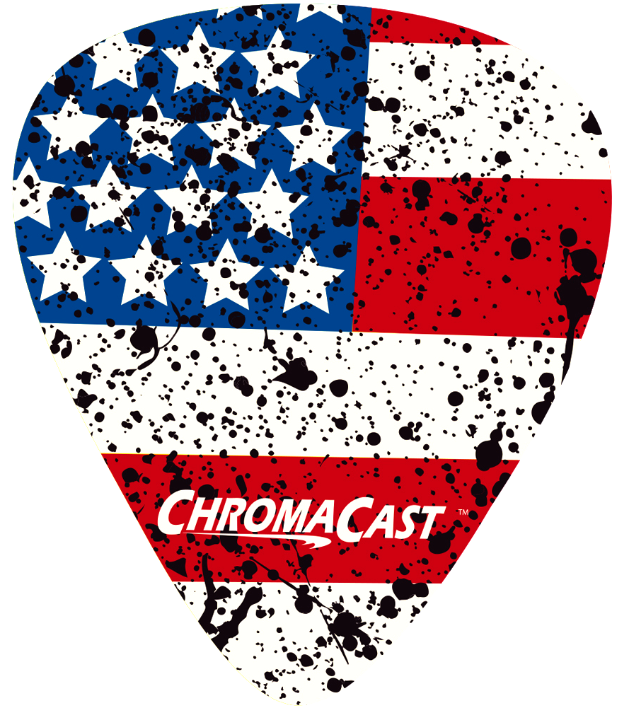 Chromacast Usa Flag Guitar Picks, Heavy Gauge , 10 Clipart (889x1001), Png Download