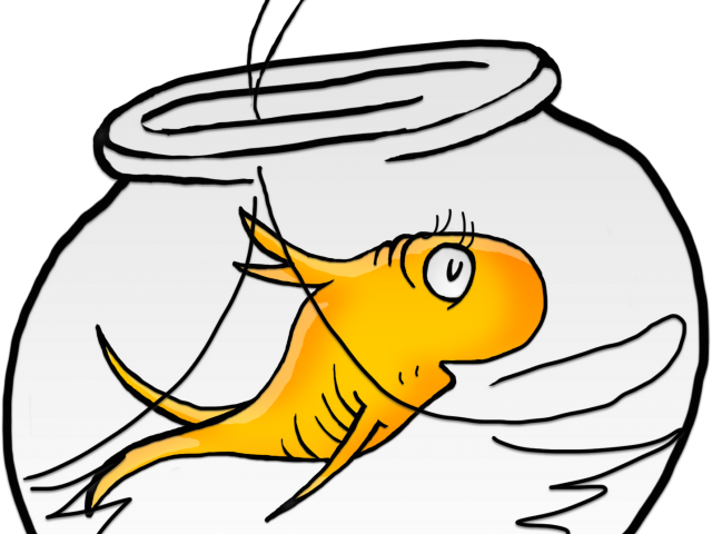 Fish Bowl Clipart - One Fish Two Fish Red Fish Blue Fish Clipart - Png Download (640x480), Png Download
