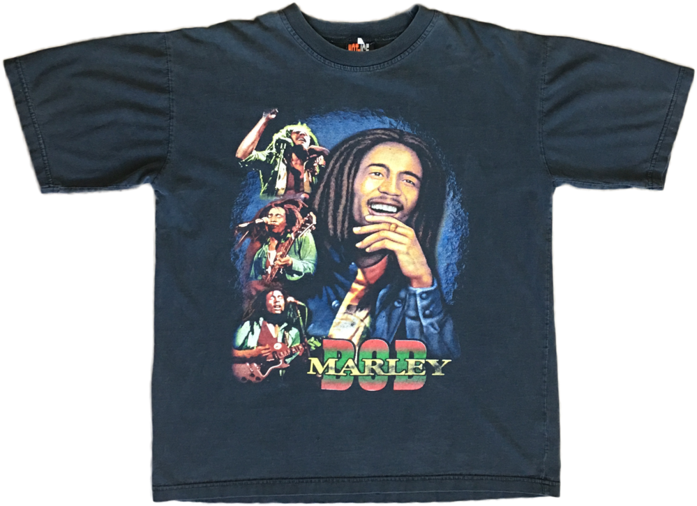 90's Bob Marley Tribute T-shirt - Bob Marley Clipart (1000x731), Png Download