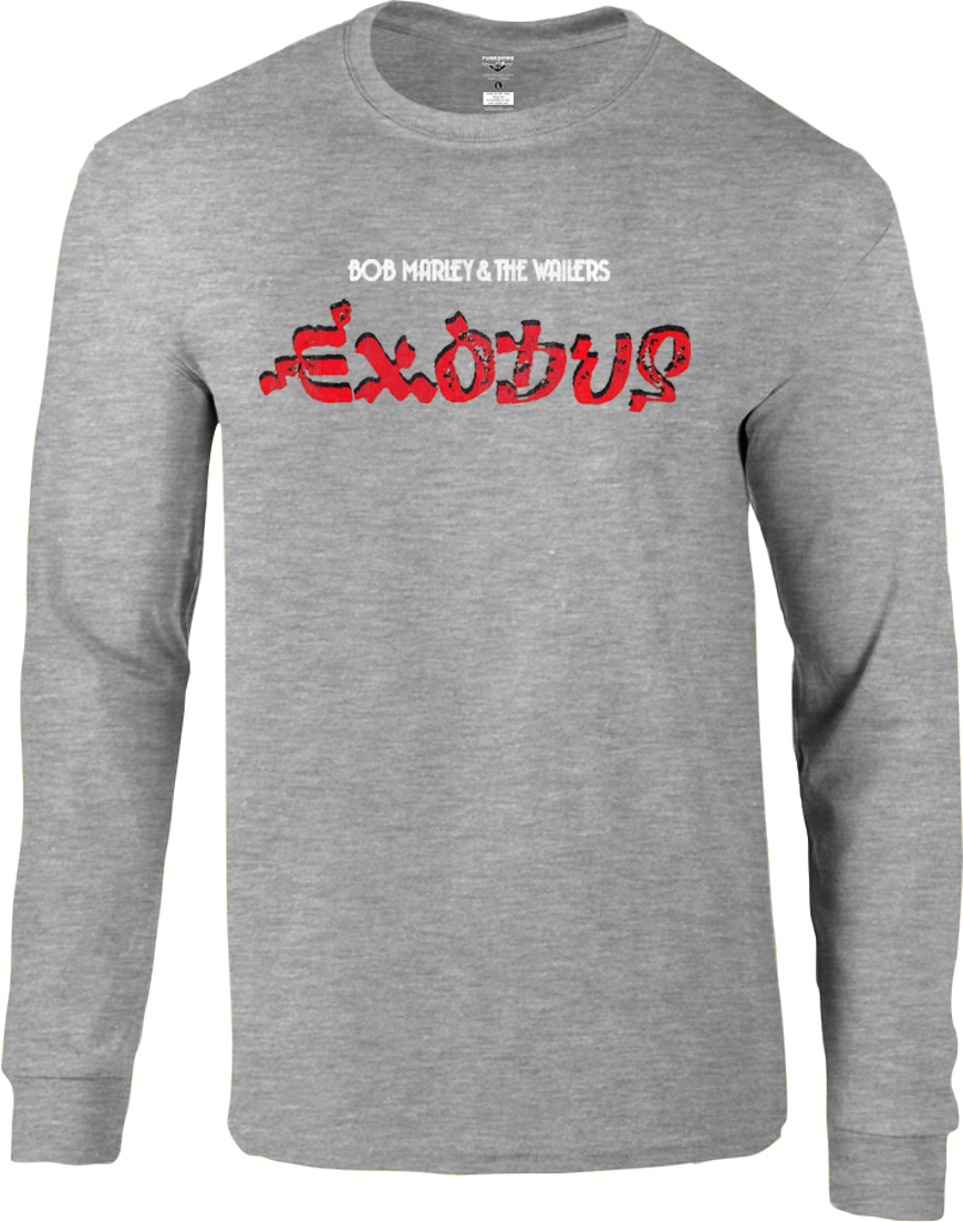 Bob Marley Exodus Tour Vintage Style Longsleeve T Shirt - Bob Marley Exodus Shirt Clipart (870x1104), Png Download