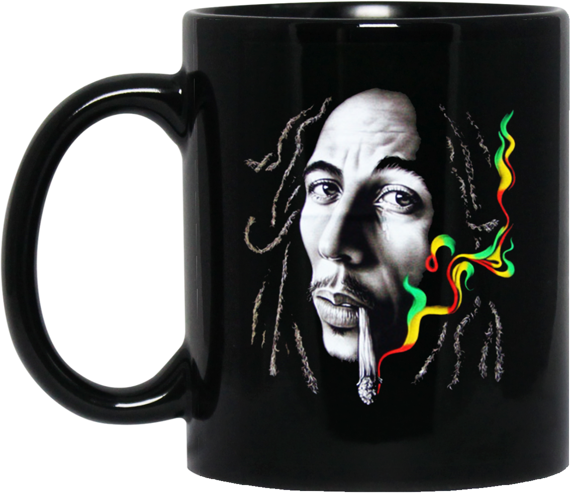 Bob Marley Painting Mug - Bob Marley T Shirt Joint Clipart (1155x1155), Png Download