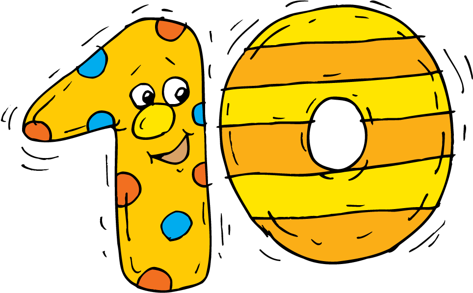 10-ten Clipart (1000x1000), Png Download