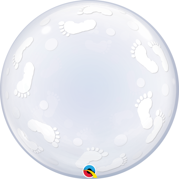 Baby Footprints - Balloon Bubble Clipart (600x600), Png Download