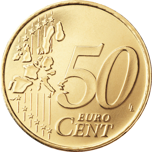 Euro 50 Cent - 50 Cent Clipart (642x642), Png Download