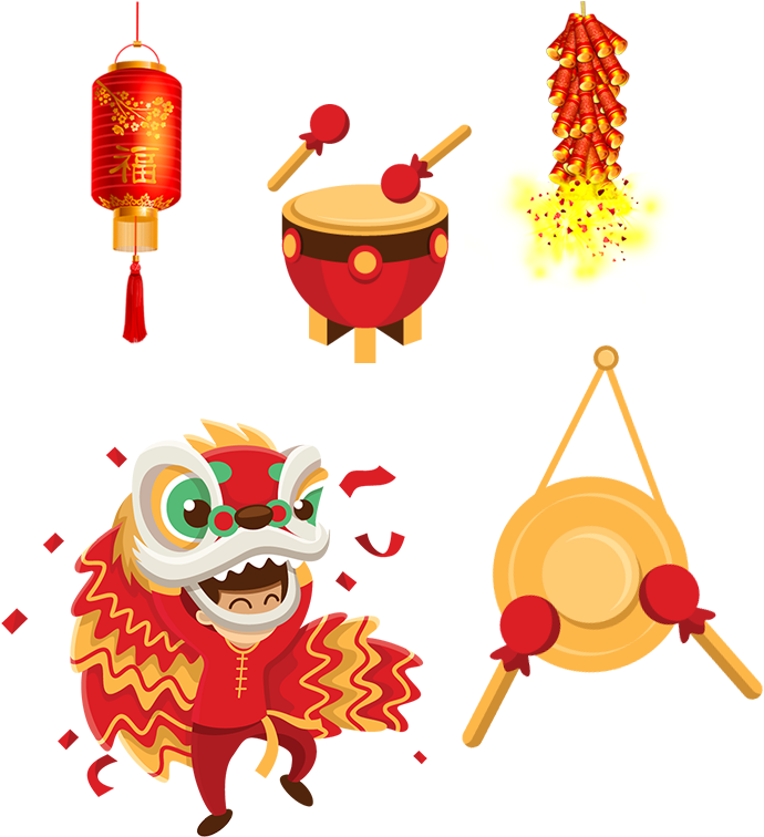 Chinese New Year Clipart Hat - Chinese New Year Png Transparent Png (724x800), Png Download