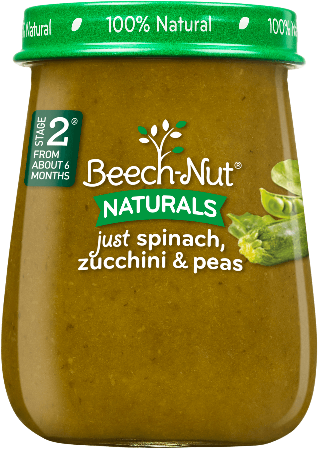 Naturals Just Spinach, Zucchini & Peas Jar Clipart (1113x1570), Png Download