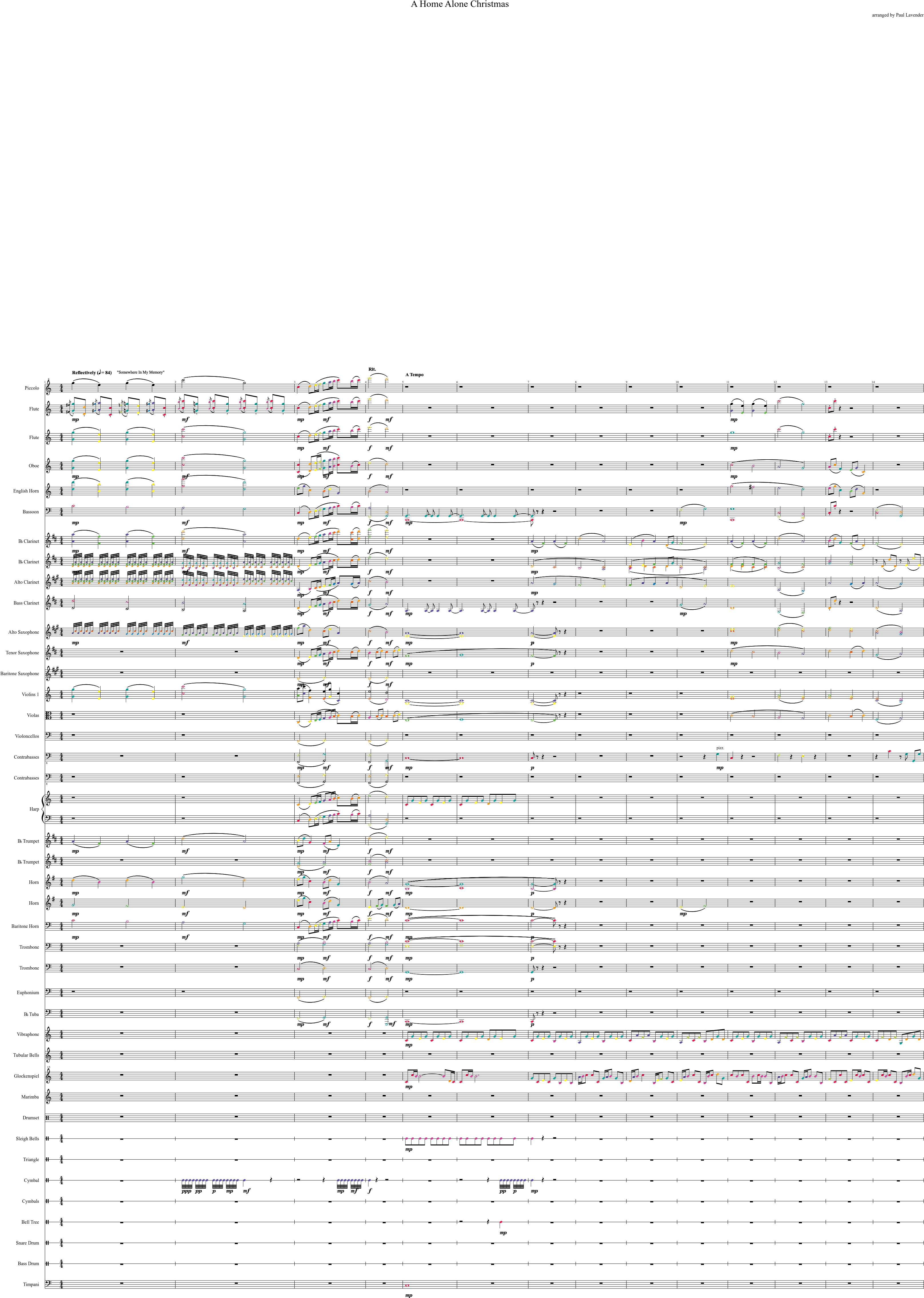 A Home Alone Christmas Sheet Music Composed By Arranged Clipart (3311x4681), Png Download